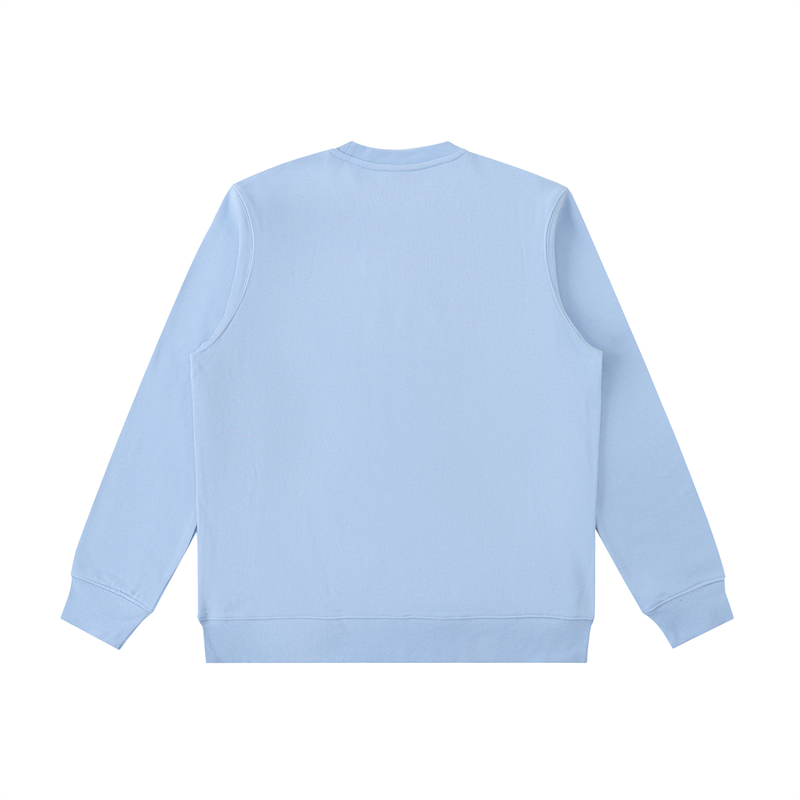 Light blue sweatshirt on a white background