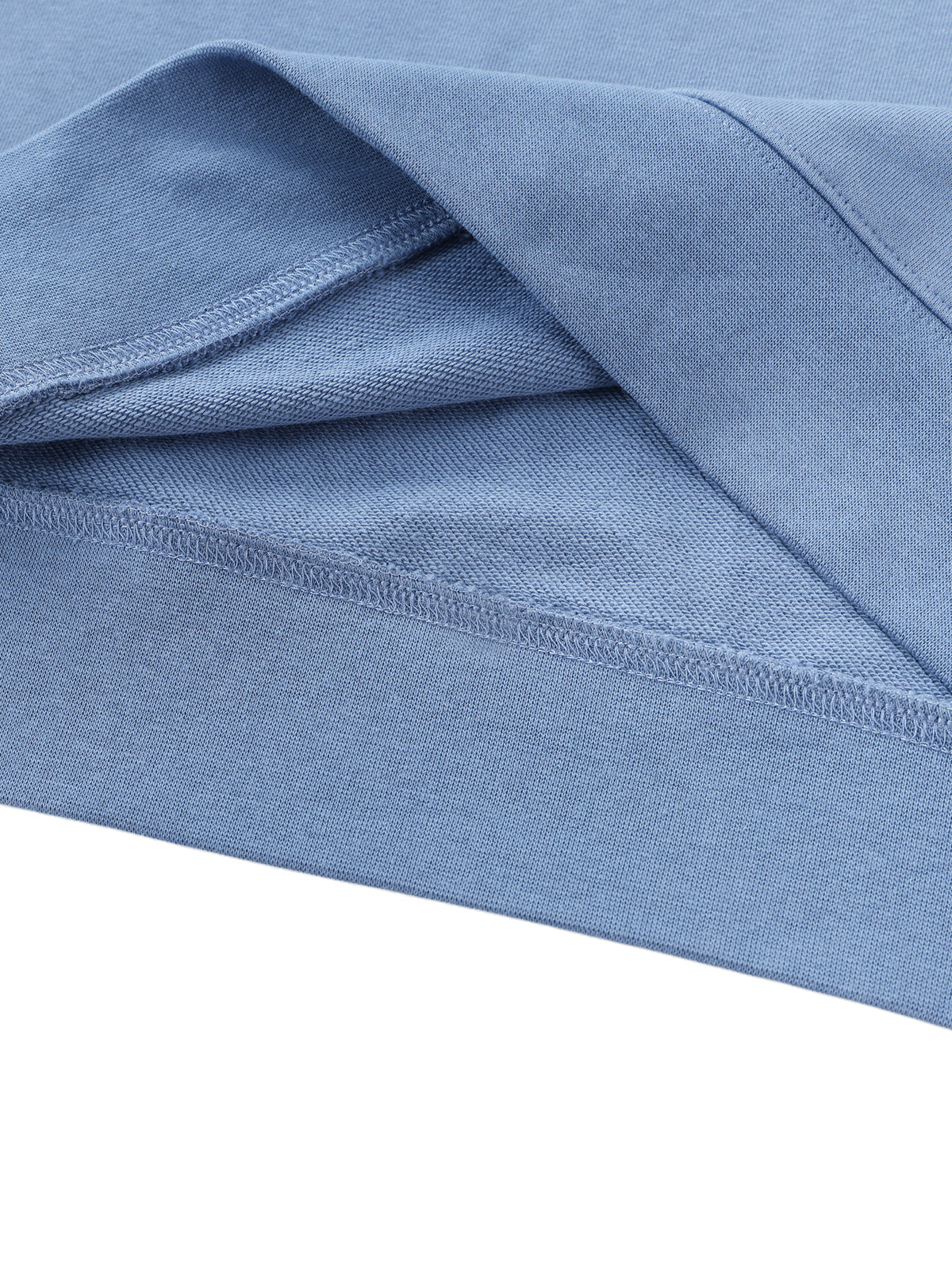 Close-up of blue fabric with a white background
