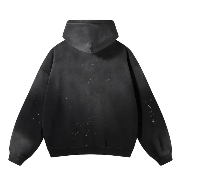 MC ROSE FRAYED HOODIE