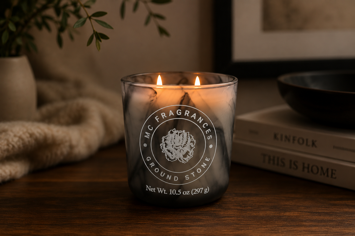 MC FRAGRANCES GROUND STONE CANDLE
