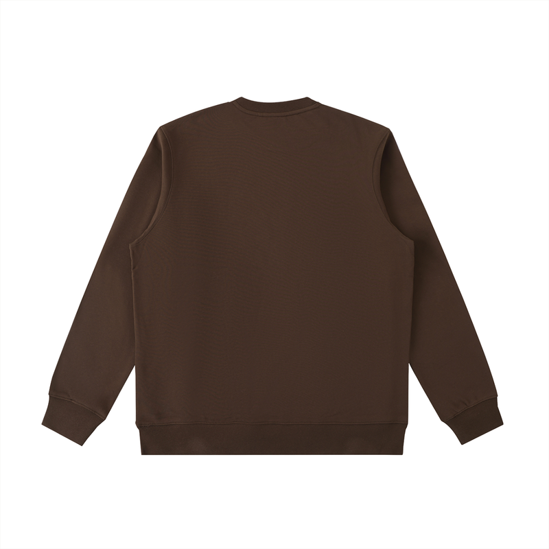 Back of Brown sweatshirt on a white background
