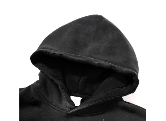 MC ROSE FRAYED HOODIE